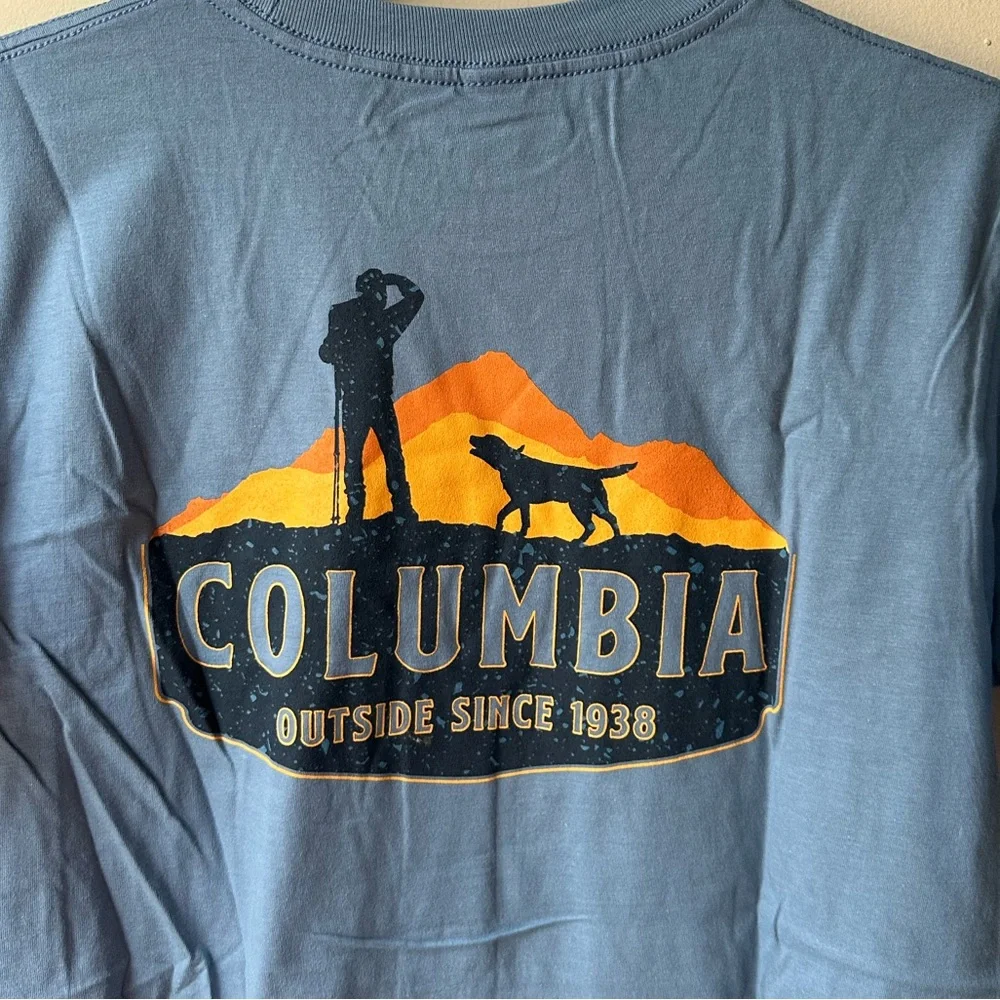 Columbia Blue T-Shirt NWT - Picture 4 of 7